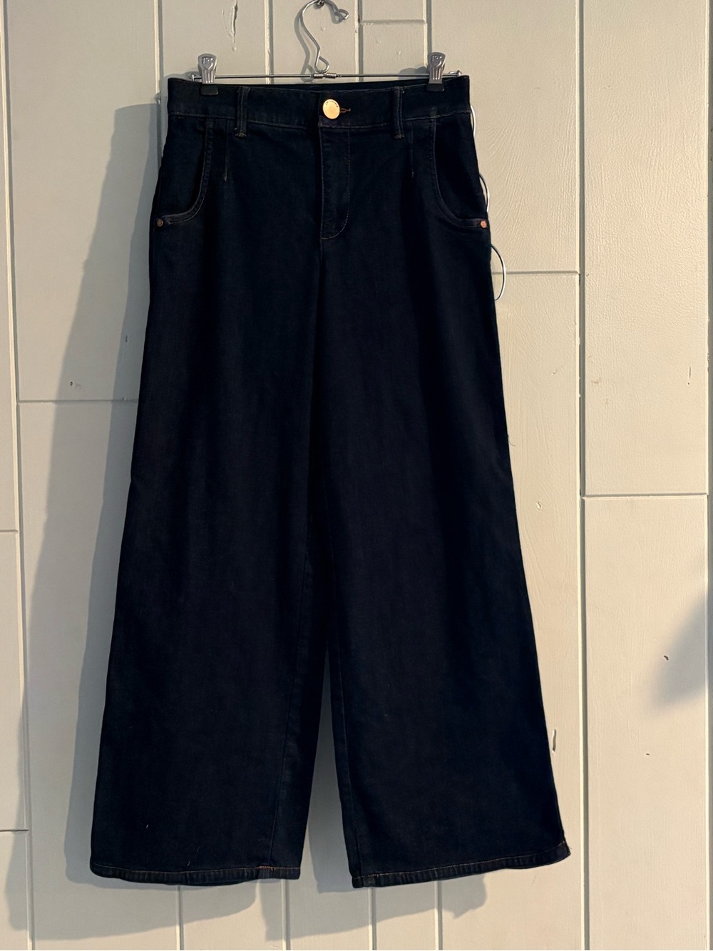 Democracy Ab Solution Wide Leg Jeans Size 2P Petite Dark Wash